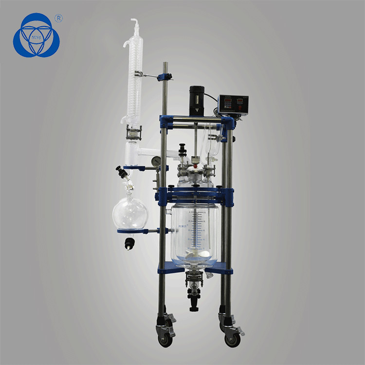 Semi Automatic Reaction Kettle Glass Reactor Pharmaceutical Industrial Grade